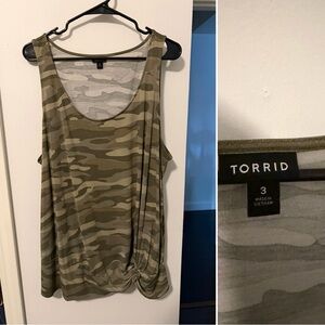Torrid Olive Camouflage Tank Top